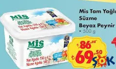 MİS TAM YAĞLI SÜZME BEYAZ PEYNİR 500 G MİS TAM YAĞLI SÜZME BEYAZ PEYNİR 500 G